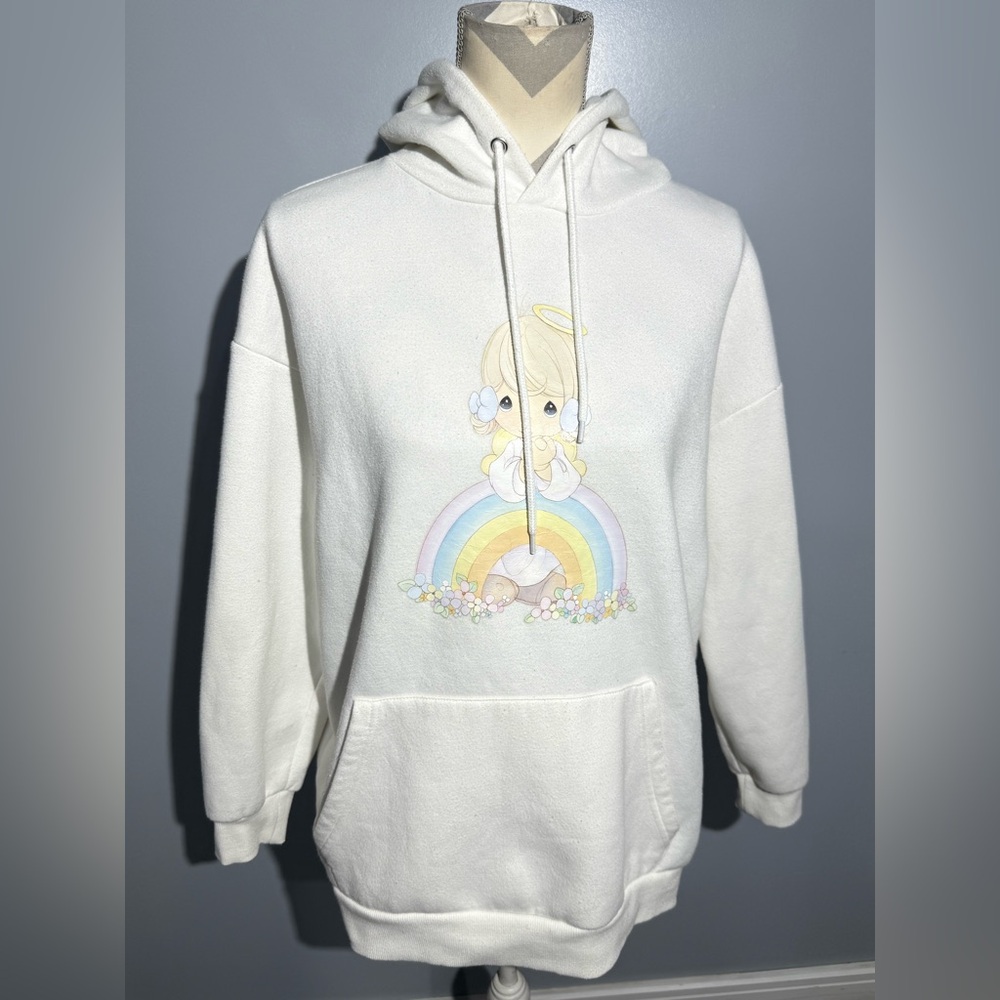 Forever 21 White Precious Moments Hoodie